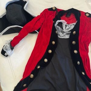 Colonial costume red coat
